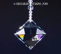 Elegant European Faceted 40mm Clear Cosmic Square 