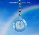 BIG SMILING SUN Crystal Suncatcher Sparkling Clear