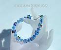 Swarovski Crystal Bracelet LARGE Lt. Sapphire AB C