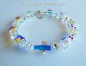 Swarovski Crystal CROSS Bracelet LARGE Aurora Bore