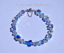 Swarovski Crystal CROSS Bracelet LARGE Aurora Bore