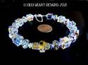 Swarovski Crystal CROSS Bracelet LARGE Aurora Bore