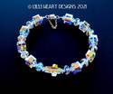 Swarovski Crystal CROSS Bracelet LARGE Aurora Bore