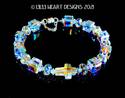 Swarovski Crystal CROSS Bracelet LARGE Aurora Bore
