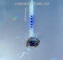 Swarovski Crystal Suncatcher BLUE Or GREEN EYE Bea