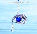 Swarovski Crystal Suncatcher BLUE Or GREEN EYE Bea