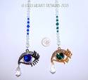 Swarovski Crystal Suncatcher BLUE Or GREEN EYE Bea