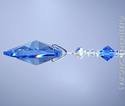 m/w Swarovski Crystal BIG Light Sapphire Heart Sun