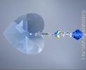 m/w Swarovski Crystal BIG Light Sapphire Heart Sun