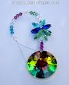 m/w Swarovski Crystal 40mm Peacock Colored Vitrail