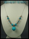 TURQUOISE AND SILVER NECKLACE