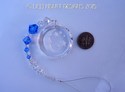 Crystal Clear Etched Blue Moon and Stars Moonman S