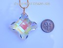 Fine Crystal CELTIC CROSS Aurora Borealis Pendant,