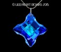 Fine Crystal CELTIC CROSS Aurora Borealis Pendant,