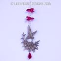 m/w Swaroski Crystal LARGE Pewter HUMMINGBIRD with