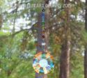 m/w Swarovski Crystal 40mm Aurora Borealis Faceted