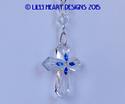 m/w Fine Crystal Cross Car Charm with Rhinestones 