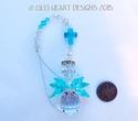 m/w Swarovski Crystal Aqua Guardian ANGEL WITH CRO