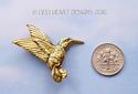 Lilli Heart Designs HUMMINGBIRD Pin 24k Gold Plate