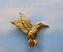 Lilli Heart Designs HUMMINGBIRD Pin 24k Gold Plate