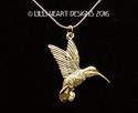 Lilli Heart Designs HUMMINGBIRD PENDANT 24k Gold P