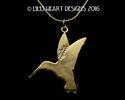 Lilli Heart Designs HUMMINGBIRD PENDANT 24k Gold P