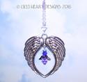 Angel Wings Suncatcher Car Charm with Swarovski Cr