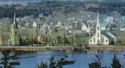 MAHONE BAY NOVIA SCOTIA TOWN VIEW ACROSS BAY NS CA