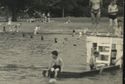 Rppc Outdoor Swimming Pool Action Scene Lewiston M