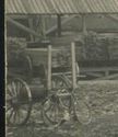 RPPc Sawmill Old Real Photo Lumber Logs Wood Bicyc