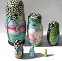 Wooden Nesting Dolls - OOAK - A Walk Through the S