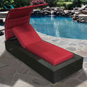 Tk Classics-Kokomo Wicker Patio Chaise Lounge Henn