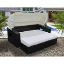 Tk Classics-Maui Outdoor Wicker Patio Sun Bed With