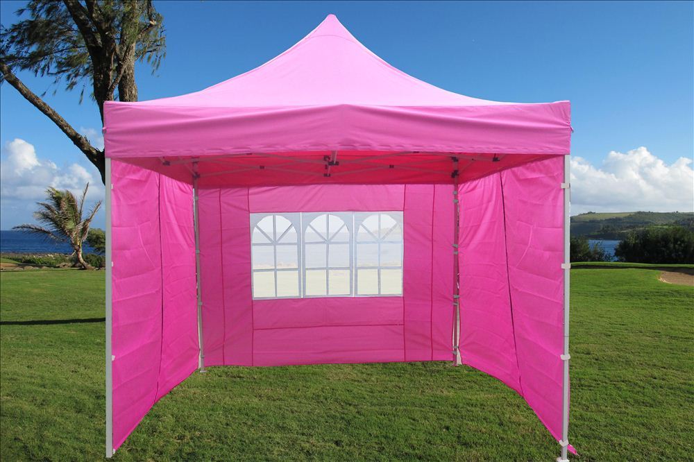 10' x 10' Pop Up Canopy Party Tent Gazebo EZ - Pink - E Model | eBay