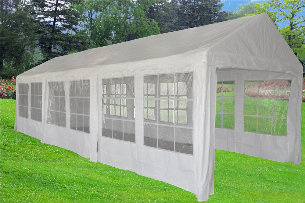 Pe Party Tent 30 X10 Heavy Duty Wedding Canopy Carport White