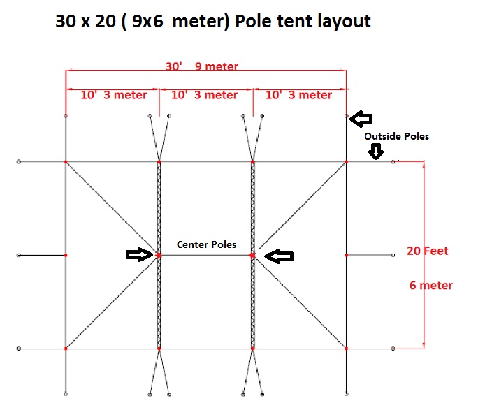 Pvc Pole Tent - White - 3 Sizes Available - 20'x20'   30'x20'   40'x20 