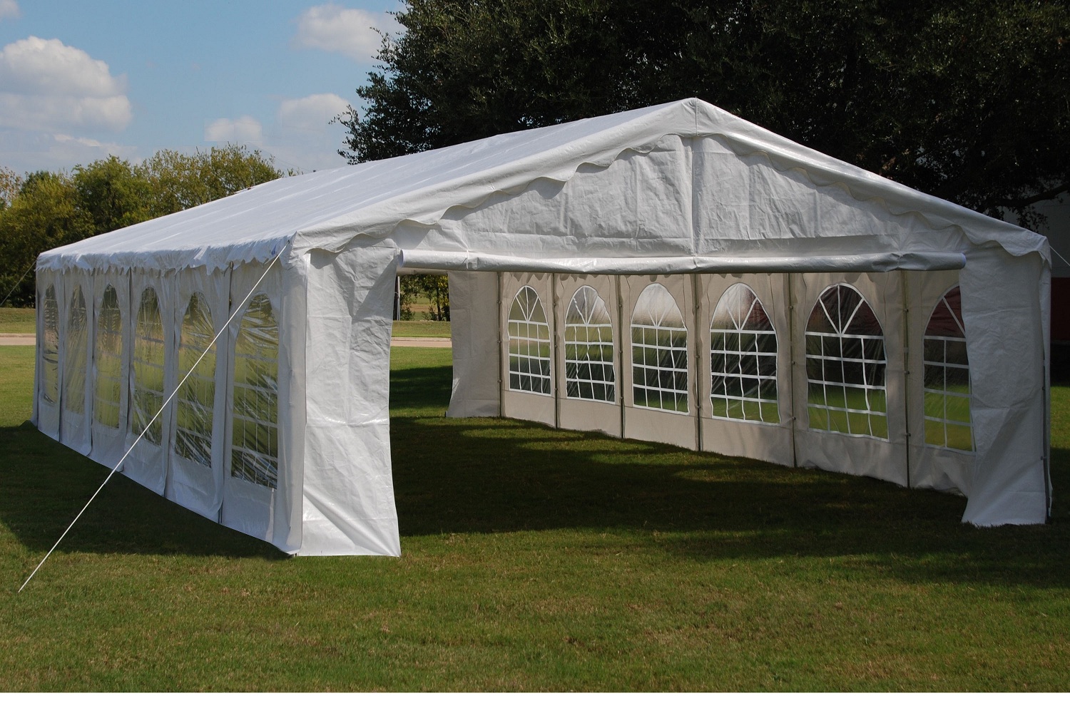 40'x16' Budget PE Party Tent Wedding Canopy Shelter with Waterproof Top ...