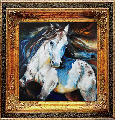 M BALDWIN ORIGINAL OIL PAINTING APPALOOSA HORSE ART EQUINE ARTIST ...