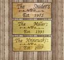 FAMILY NAME WOOD SIGN PLAQUE WITH ESTABLISHED YEAR