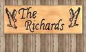 EAGLE PERSONALIZED FAMILY LAST NAME WOOD SIGN PLAQ
