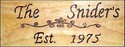 FAMILY NAME WOOD SIGN PLAQUE WITH ESTABLISHED YEAR