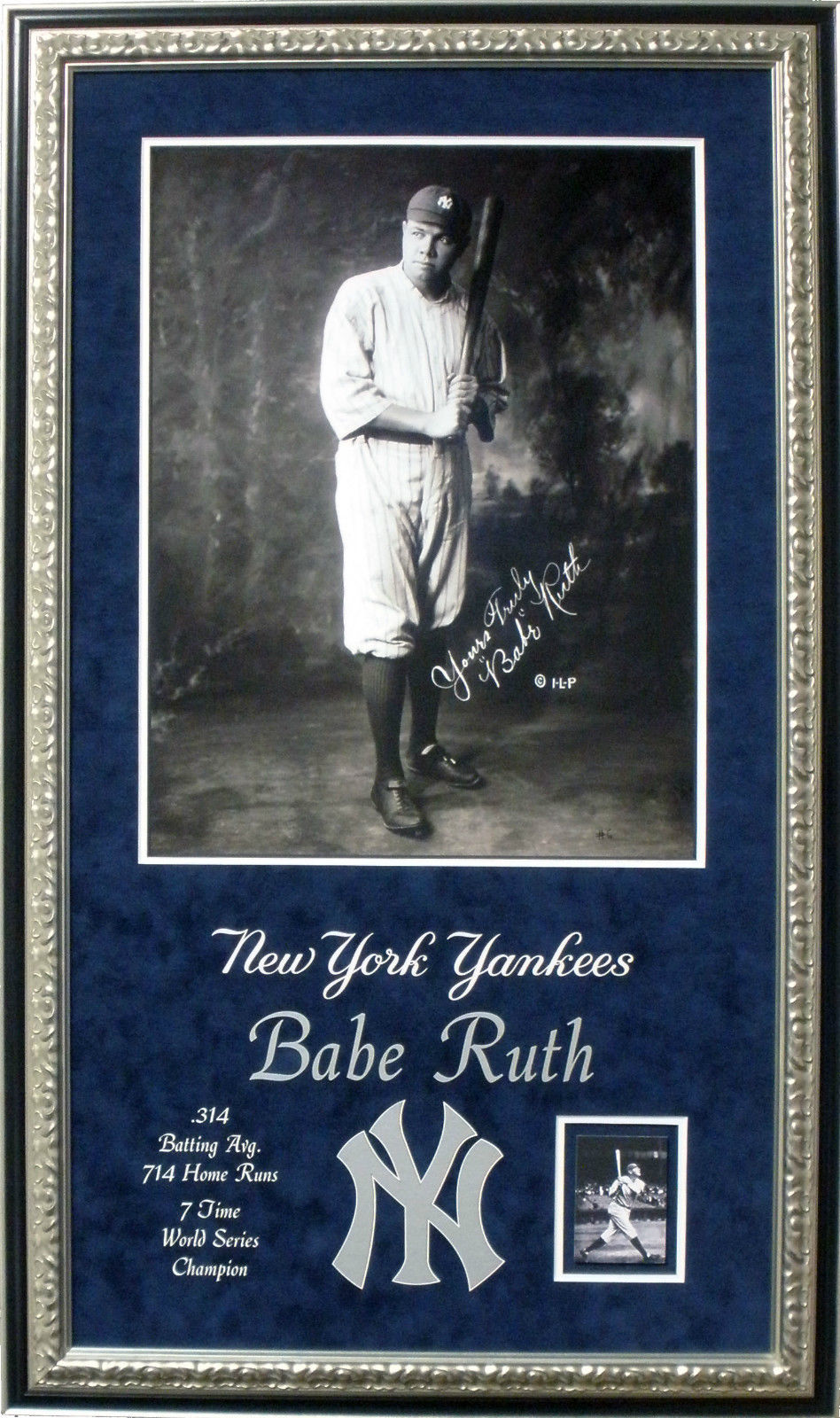 Babe Ruth New York Yankee 16x20 Photo Deluxe Framed 24x40 Must See Brand New Game Day Icons 