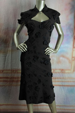 $4950 New MARC JACOBS Brown Black Flower Applique