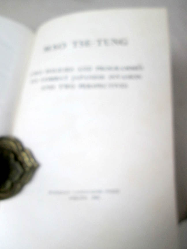 MAO TSE-TUNG;TWO POLICIES & PROGRAMMES TO COMBAT JAPANESE INVASION