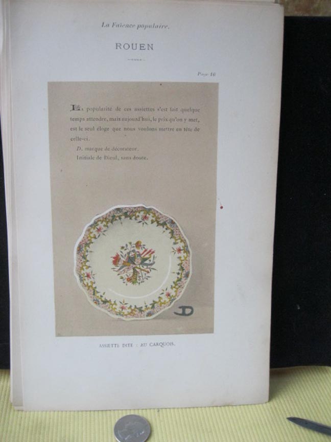 Vintage Print,ROUEN 16,Faience,1872,French,Litho | eBay
