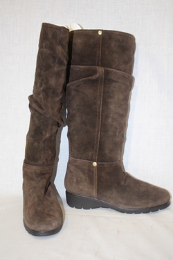 AEROSOLES Knee High BROWN Suede Slouch Boots, Womens Size 5.5 | eBay