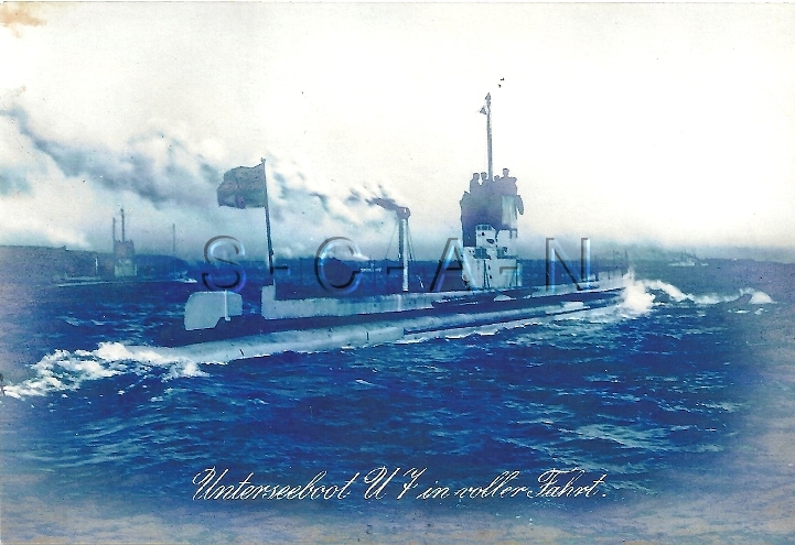 Wwi 6 X 4 Repro German Rp Navy Submarine U Boat On The Surface Flag Flies Ebay