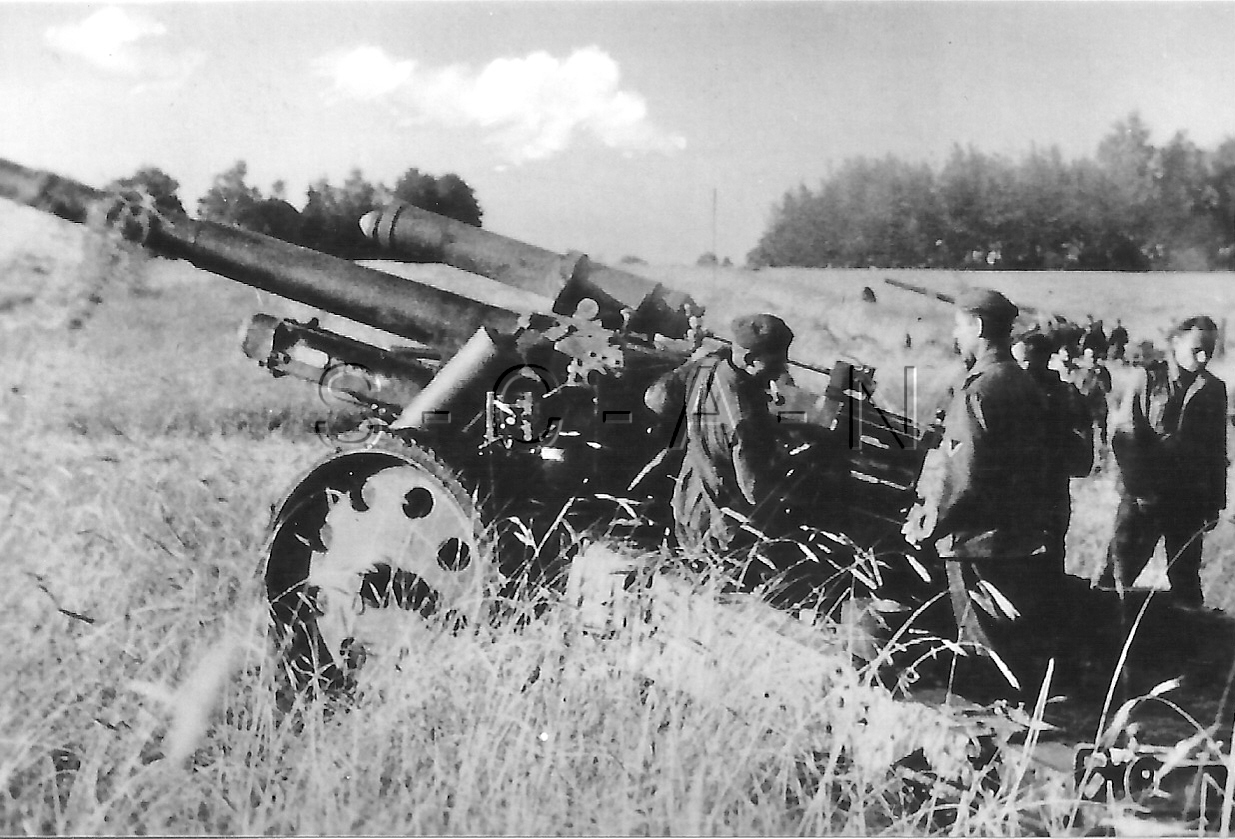 1930s-40s (6 x 4) Repro German RP- Artillery- 105mm Gun- Cannon- Ready ...