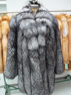 THINKFUR Fox Like Fur Jacket アイボリーSサイズ Saga Fox-70's/80's Vintage, Fox Tail Collar, Blue Fox Fur