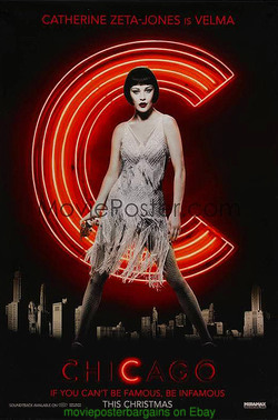 CHICAGO MOVIE POSTER Original SS 27x40 Rolled CATHERINE ZETA